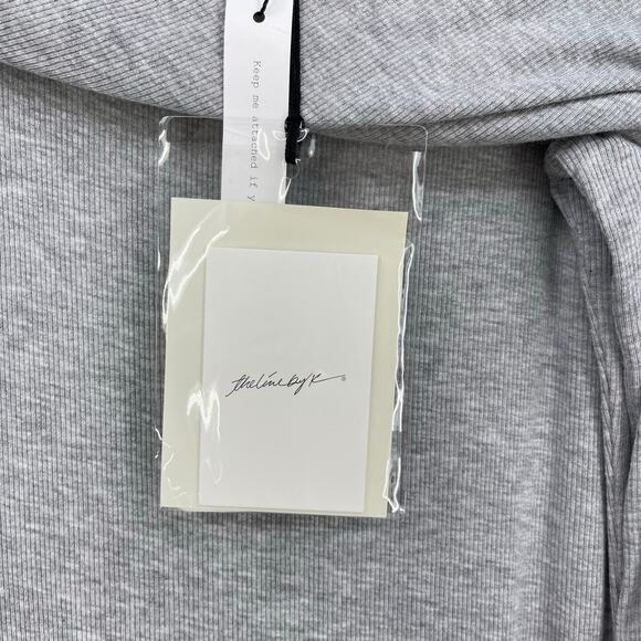 the line by K | NWT Maisie Dress Heather Grey Ribbed Modal Off Shoulder Maxi XL - Picture 5 of 15